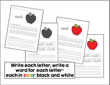 Cursive Handwriting Practice Book by For The Love Of Apples