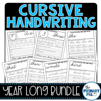 Preview of Cursive Handwriting Practice Bundle
