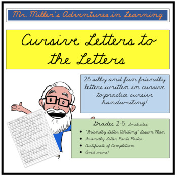 Preview of Cursive Handwriting Practice "Cursive Letters to the Letters" EASEL!