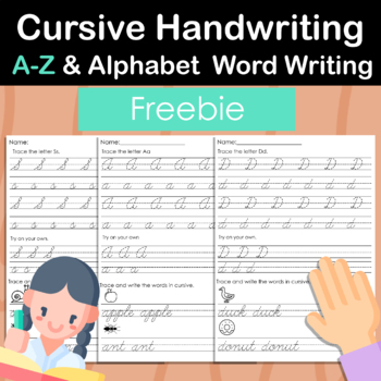 Preview of Cursive Handwriting Practice Freebie