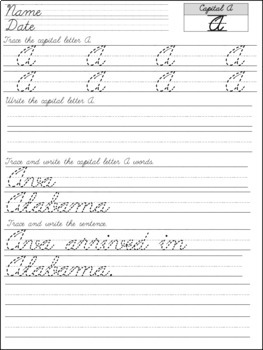 Cursive Handwriting Practice Pack (D'Nealian Cursive) by Tara's ...