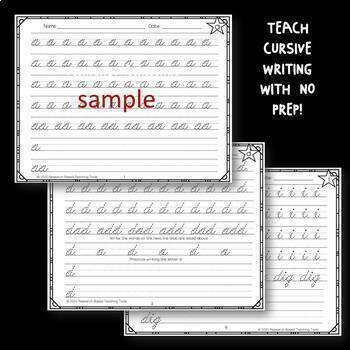 Cursive Handwriting Practice Packets