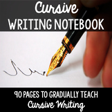 Cursive Handwriting Practice Page Notebook - Learn Cursive