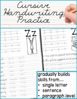 Preview of Cursive Handwriting Practice Pages