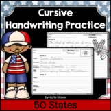 Cursive Handwriting Practice Pages - 50 States