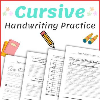 Preview of Cursive Handwriting Practice Worksheets | Cursive Writing Practice