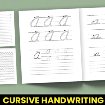 Preview of Cursive Handwriting Practice Pages (D'Nealian Style)