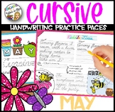 Cursive Handwriting Practice Pages Monthly Seasonal - MAY