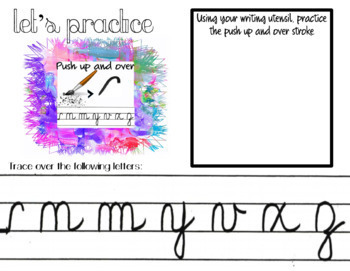 Cursive Handwriting Practice Pages-Uppercase & Lowercase (With Approach