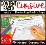 Cursive Handwriting Practice- Set 4