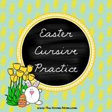 Cursive Handwriting Practice, Spring and Easter (freebie)