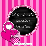 Cursive Handwriting Practice, Valentine's Day (freebie)