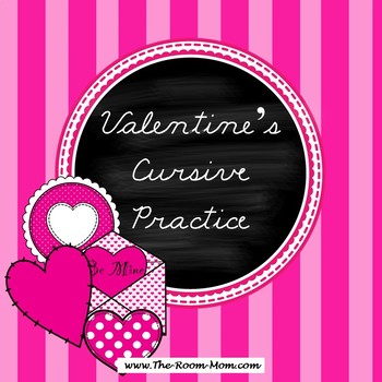 Preview of Cursive Handwriting Practice, Valentine's Day (freebie)
