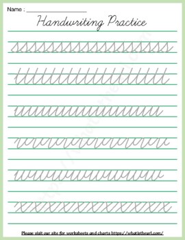 Cursive Handwriting Practice Worksheet | Alphabets a-z by PixelThemes