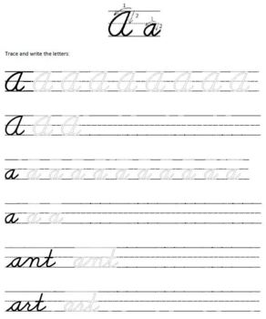 Cursive Handwriting Practice Worksheets: Letters, Words, Sentences and ...