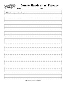 Cursive Handwriting Worksheets – Free Printable!