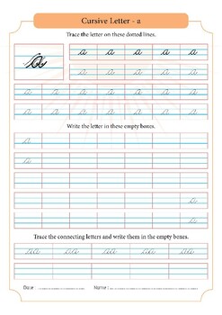 Cursive Handwriting Practice for Kids: Learning Cursive with Alphabet and  Words Tracing and Writing. Great for 8-9 year old. Grade 3 and Grade 4  (Paperback)