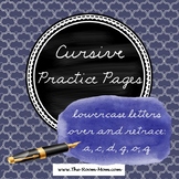 Cursive Handwriting Practice Worksheets (lowercase letters