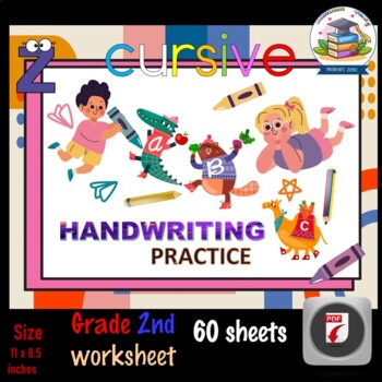 Preview of Cursive Handwriting Tracing Practice worksheet for 2nd Grade