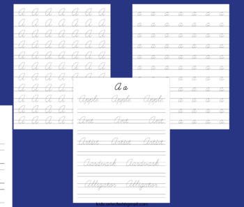 Cursive Handwriting Without Tears Letter A-Z Numbers 0-100 and Words ...