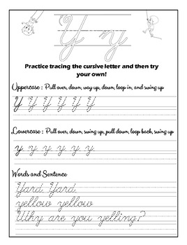 Cursive Handwriting Workbook + Coloring Book for kids by Ruby Priem