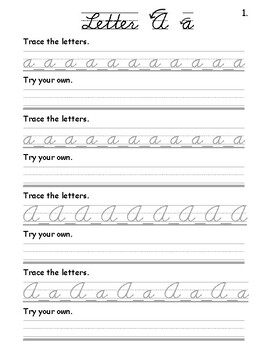 Cursive Handwriting Workbook by Back to the Basics by Danielle | TpT