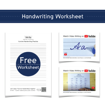 Preview of Free Cursive Handwriting Worksheet