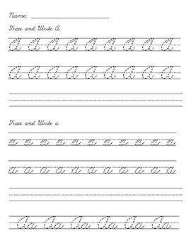 Cursive Handwriting Worksheets - Set 1 by Lauren Woods | TpT