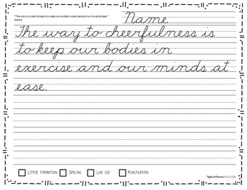 Cursive Handwriting Worksheets - 60 Days of Cursive Copywork Practice