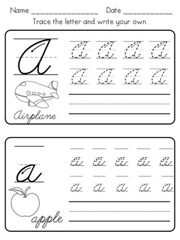 Cursive Handwriting Worksheets by Learners of the World | TPT