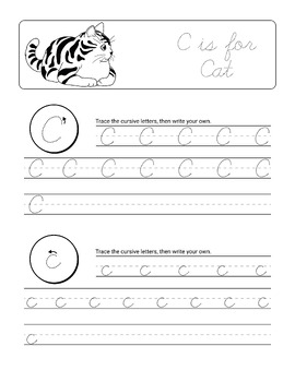 Cursive Handwriting Worksheets Pages by New Skill School | TPT
