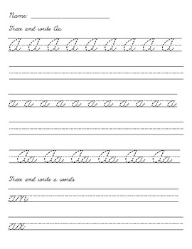 Cursive Handwriting Worksheets - Set 2 by Lauren Woods | TPT