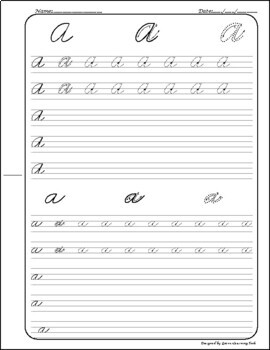 Cursive Handwriting Worksheets | Uppercase and lowercase traceable pages