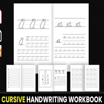 Cursive Handwriting workbook D'Nealian 100 Pages by AntarArt | TPT