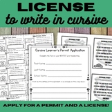 Cursive Writing Learning Motivation System-Permit-License-