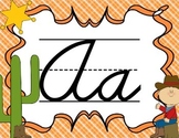 Cursive Letter Posters - Western Theme