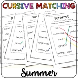 Cursive Matching Worksheets - Summer