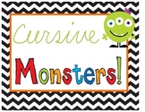 Cursive Monsters {Handwriting, Craftivity, Adjectives, & N