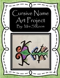 Cursive Name Art Back to School Activity