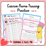 Cursive Name Tracing Practice | Cursive Name Trace | Editable