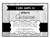 Cursive Packet!  Practice with a joke and growth mindset q