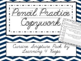 Cursive Pencil Practice Scripture Pack
