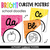Cursive Posters | Alphabet Line - BRIGHT School Doodles