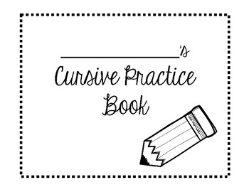 Cursive Practice Book- cover by Meredith Rush | Teachers Pay Teachers