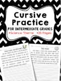 Cursive Practice (For Intermediate Grades) ~Science Theme