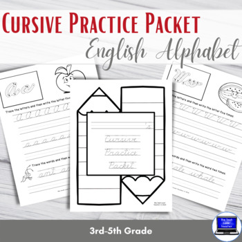 Preview of Ready to Use: Cursive Practice Packet (English Alphabet)