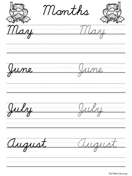 Cursive Practice Pages and/or Book with a Spring & Summer Theme!