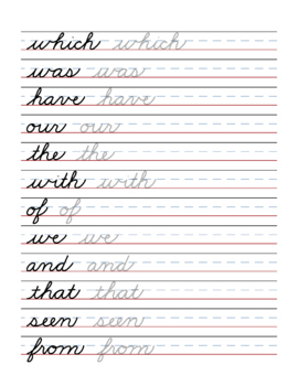 Cursive Penmanship Practice | Sentences, Alphabet, and Common Words ...