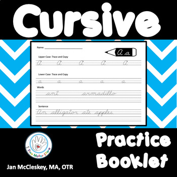 Cursive Practice Workbook for lower and uppercase manuscript | TpT