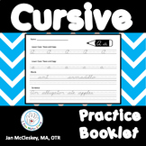 Cursive Practice Workbook for lower and uppercase manuscript
